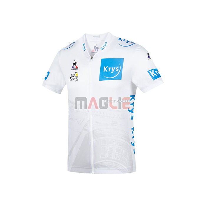 Maglia Tour de France Manica Corta 2021 Bianco - Clicca l'immagine per chiudere